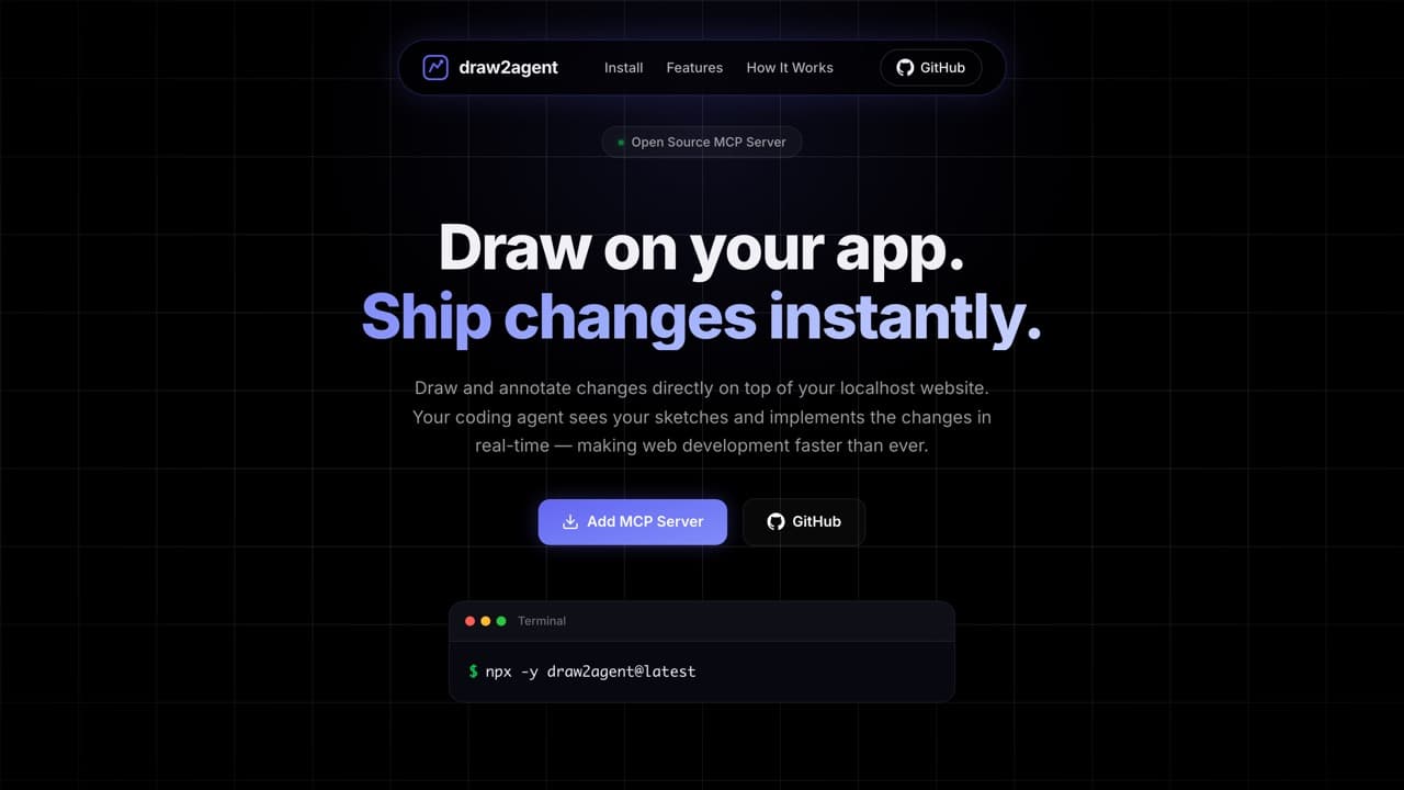 Screenshot of draw2agent