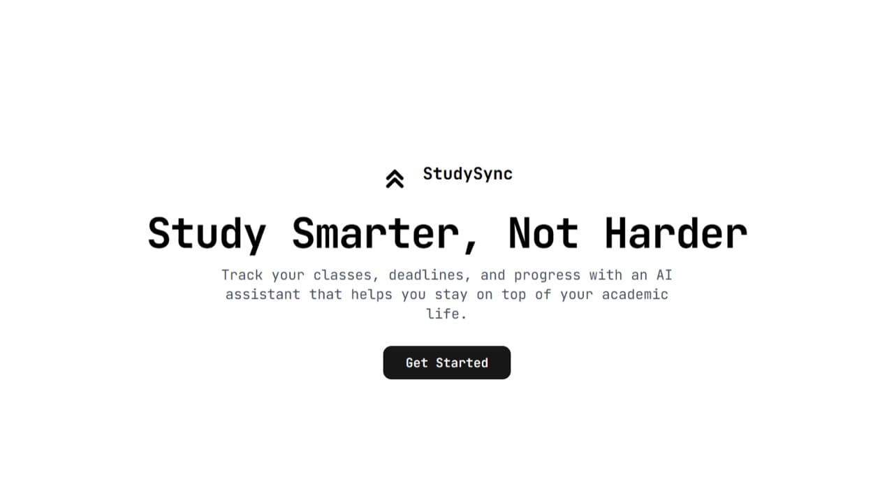 Screenshot of StudySync